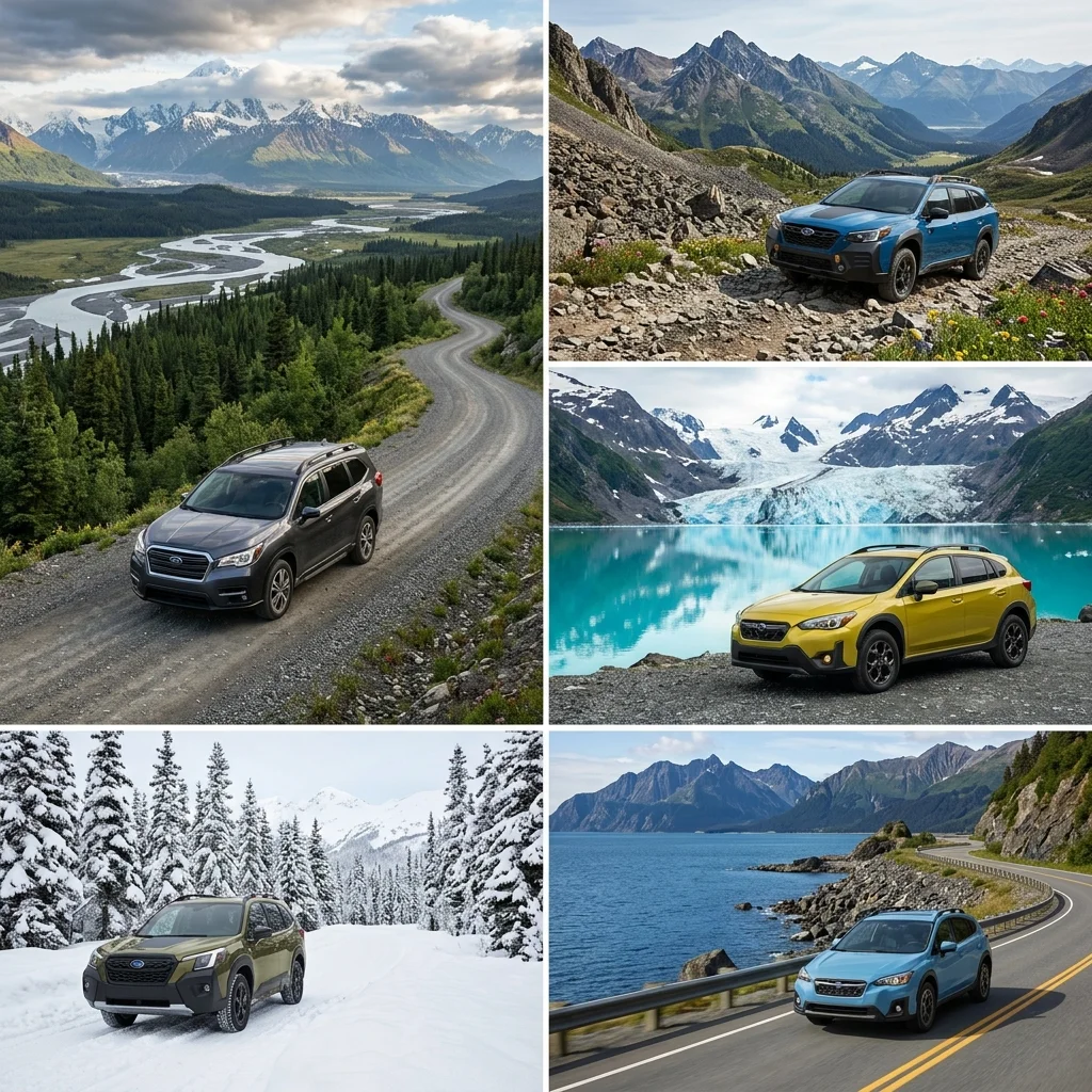 Modern Subaru Crossover and SUV fleet: Ascent, Outback Wilderness, Crosstrek Sport, Forester Wilderness
