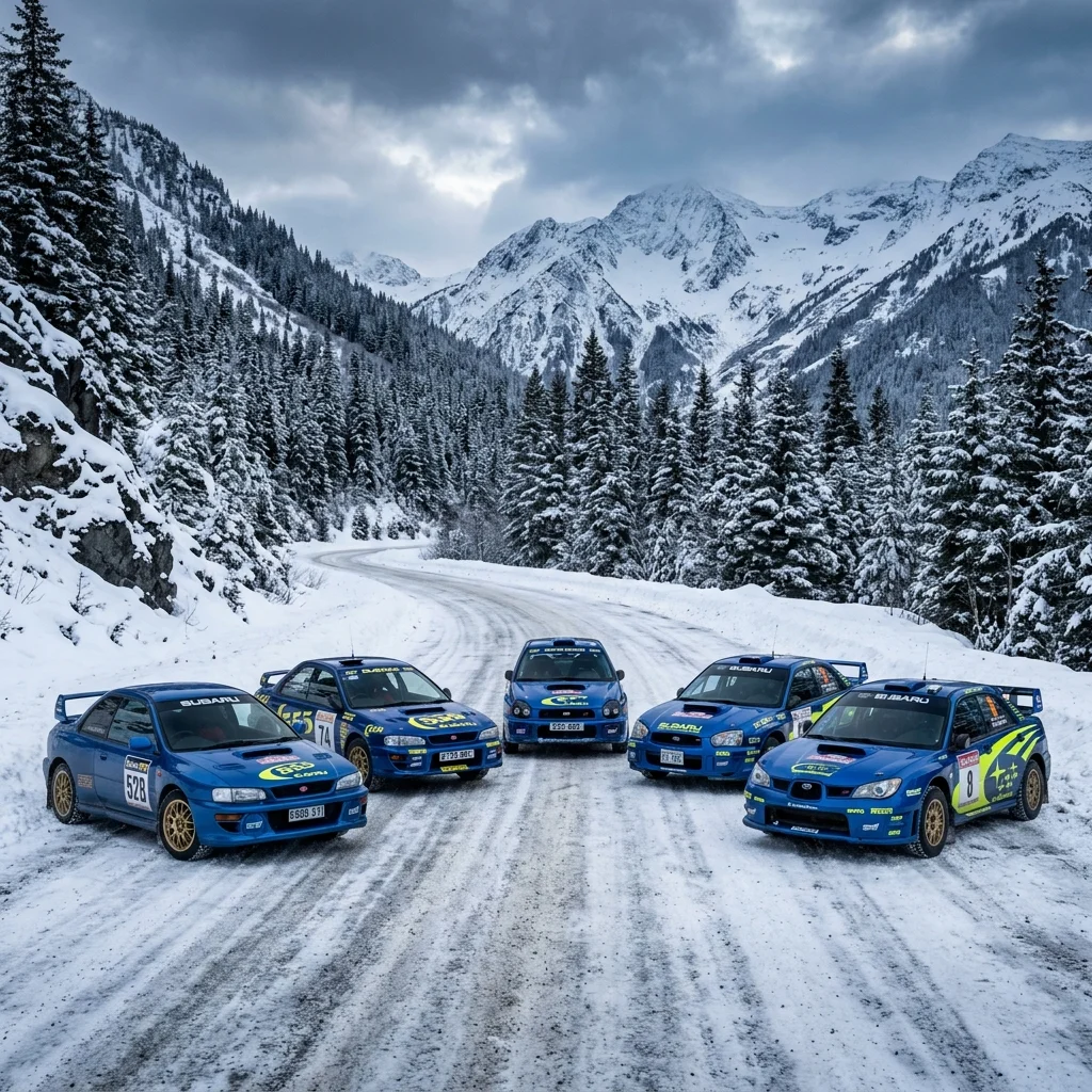 Legendary Subaru rally cars: Impreza 22B, WRX STI, Legacy RS, GC8 Impreza